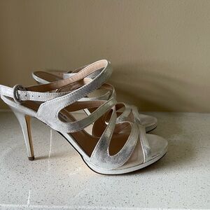 NINA Elegant Silver Strappy Heels